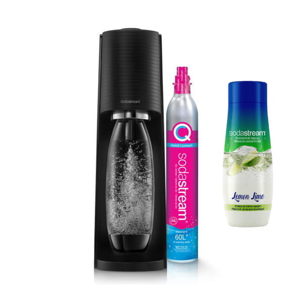 SodaStream Terra black + koncentrat Lemon Lime 440 ml — zdjęcie 1