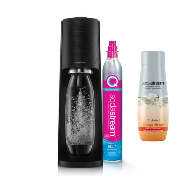 SodaStream Terra black + koncentrat Mango Zero 440 ml — zdjęcie 1