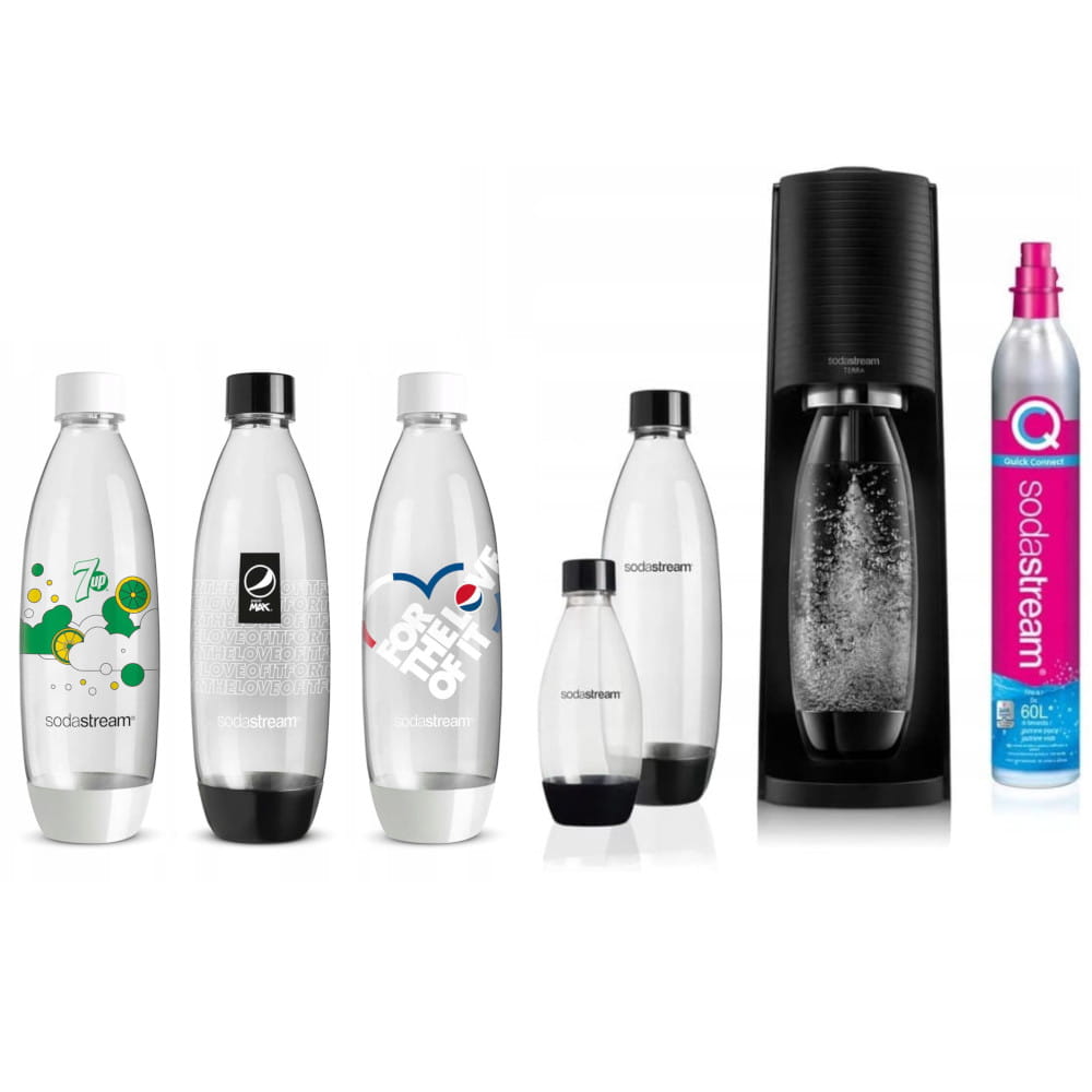 SodaStream Terra black + 6 butelek Fuse Pepsi — zdjęcie 1