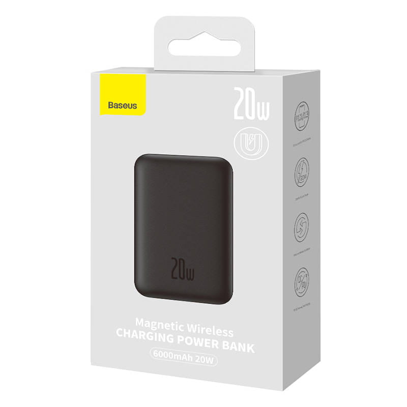 Baseus Magnetic 6000mAh 20W czarny — zdjęcie 2
