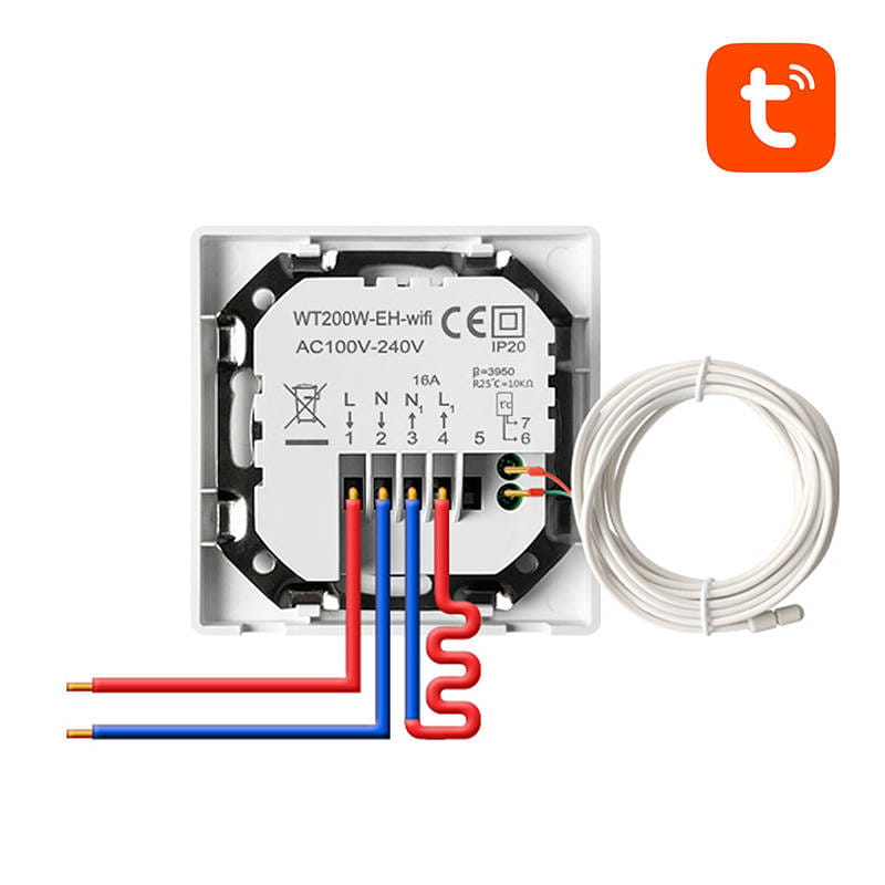 Inteligentny termostat Avatto WT200-16A-W ogrzewanie elektryczne 16A WiFi TUYA — zdjęcie 2