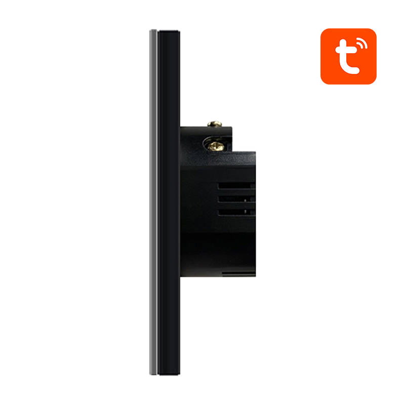 Dotykowy włącznik światła ZigBee Avatto ZTS02-EU-B3 TUYA czarny — zdjęcie 2