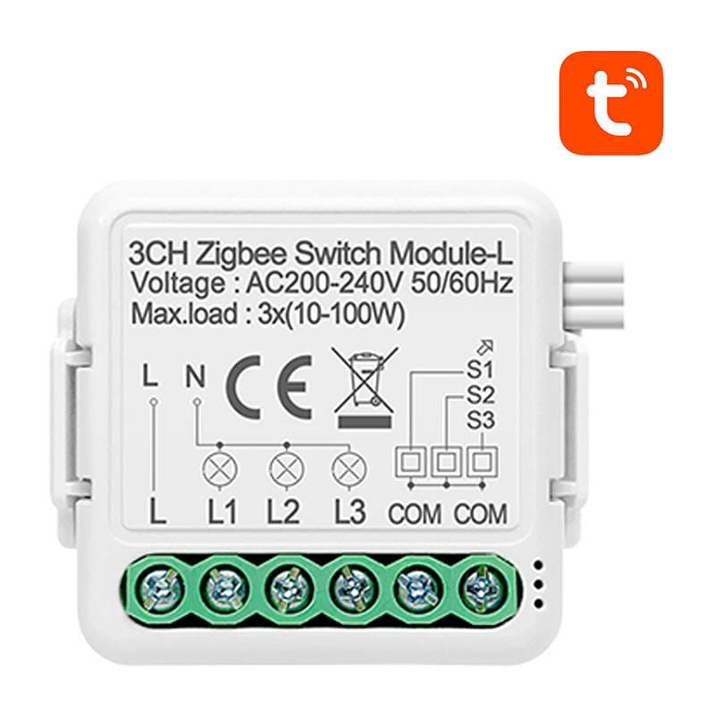 Inteligentny przełącznik dopuszkowy ZigBee Avatto N-LZWSM01-3 bez neutralnego TUYA — zdjęcie 1