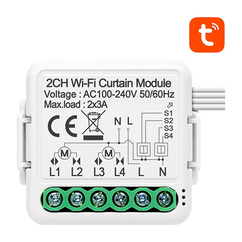 Inteligentny sterownik rolet WiFi Avatto N-CSM01-2 TUYA — zdjęcie 1
