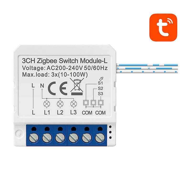 Inteligentny przełącznik dopuszkowy ZigBee Avatto LZWSM16-W3 bez neutralnego TUYA — zdjęcie 1
