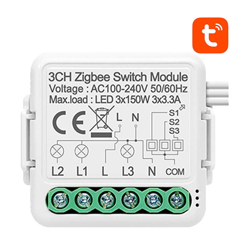 Inteligentny przełącznik dopuszkowy ZigBee Avatto N-ZWSM01-3 TUYA — zdjęcie 1