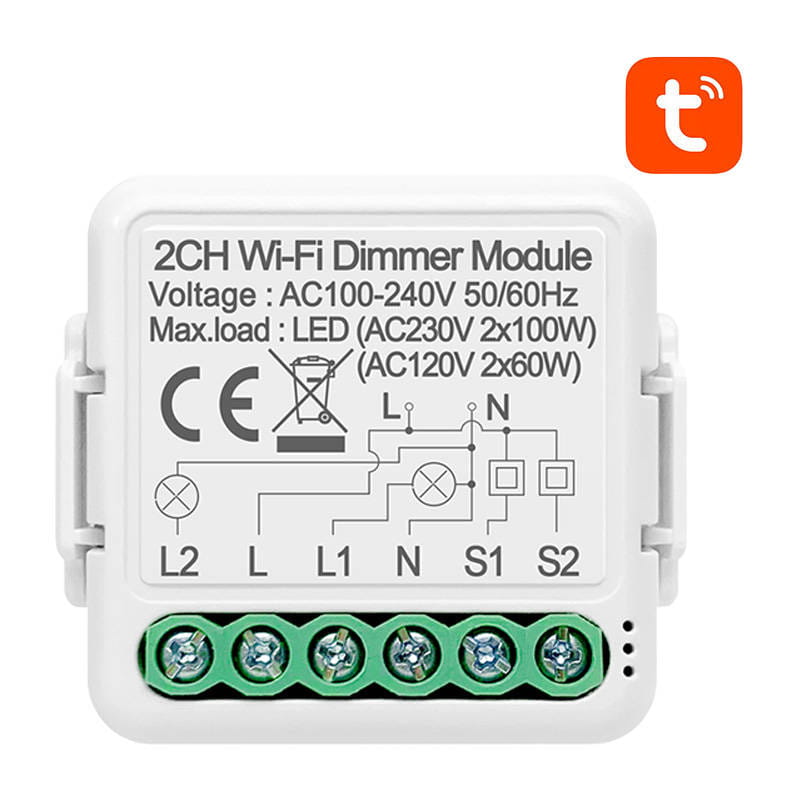Inteligentny ściemniacz światła WiFi Avatto N-DMS01-2 TUYA — zdjęcie 1