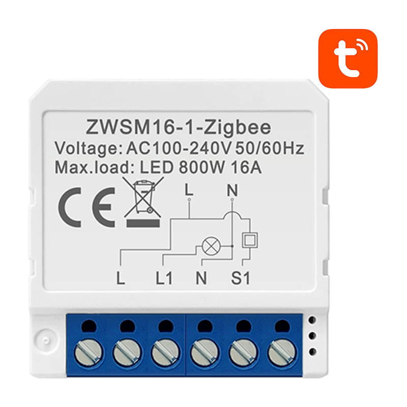 Inteligentny przełącznik dopuszkowy ZigBee Avatto ZWSM16-W1 TUYA — zdjęcie 1