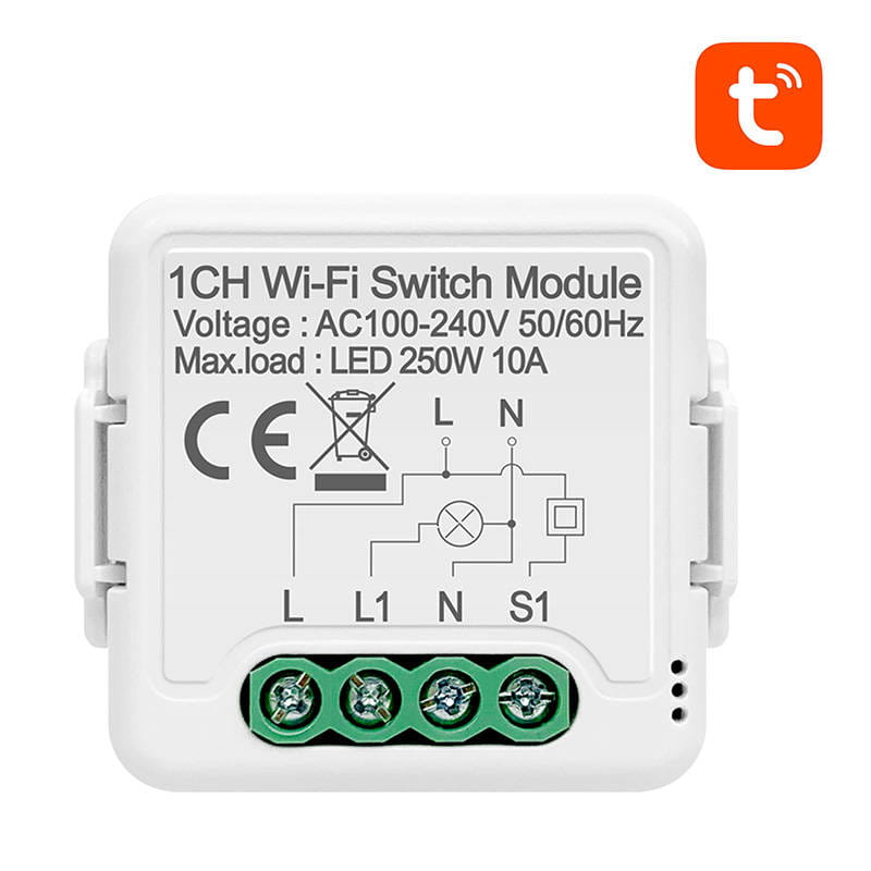 Inteligentny przełącznik dopuszkowy Wi-Fi Avatto N-WSM01-1 TUYA — zdjęcie 1