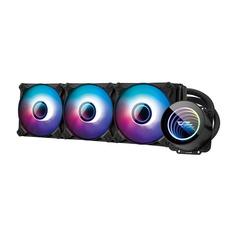 Chłodzenie wodne komputera Darkflash DX360 V2.6 ARGB 3x 120x120 czarne — zdjęcie 2