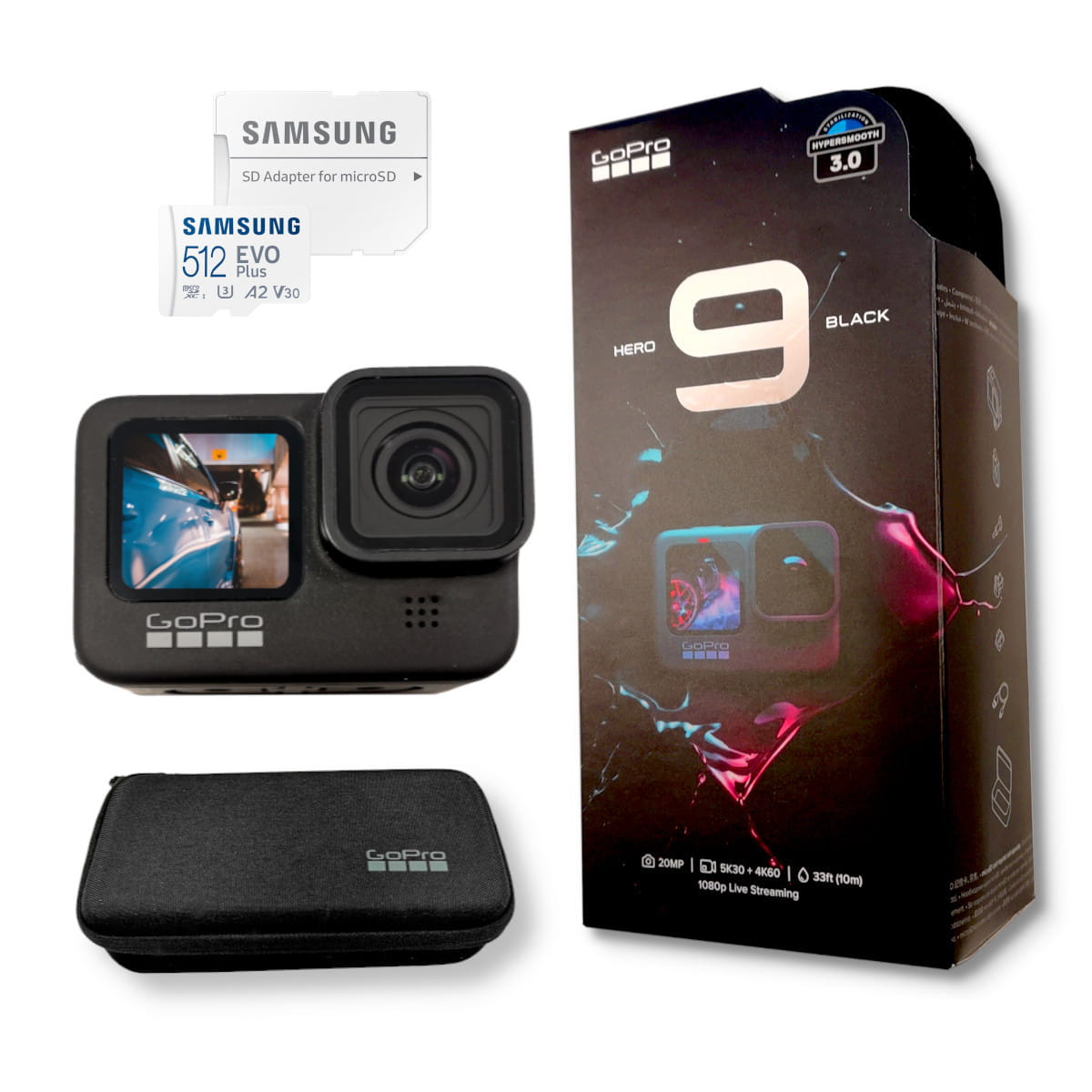 GoPro HERO 9 Black + Samsung EVO PLUS microSDXC 512GB UHS-I U3 — zdjęcie 1