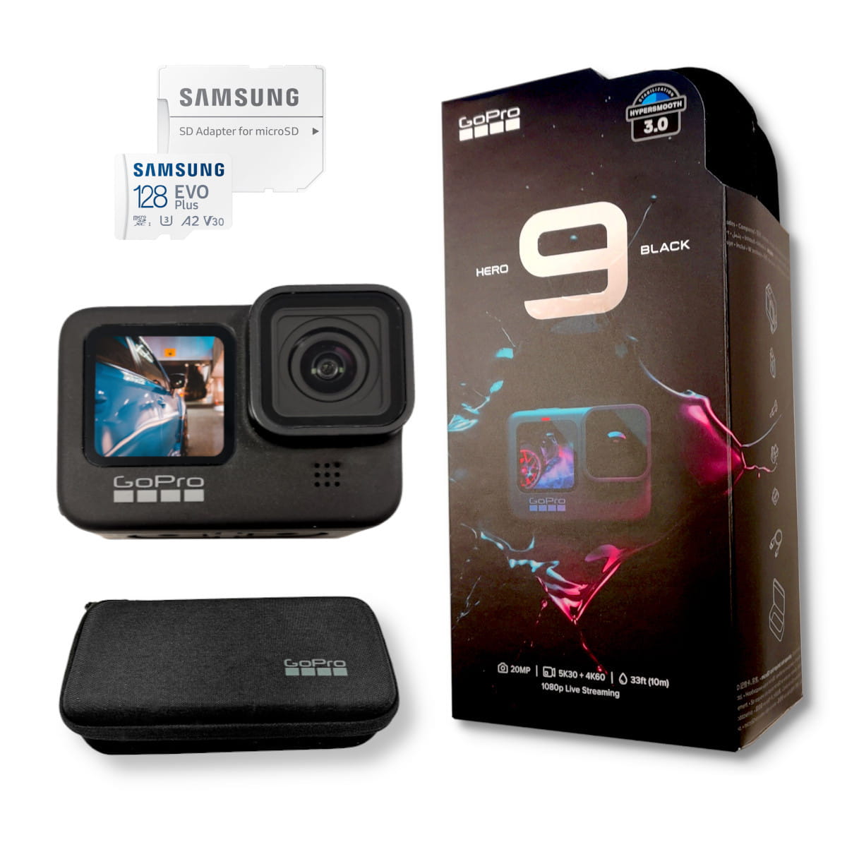 GoPro HERO 9 Black + Samsung EVO PLUS microSDXC 128GB UHS-I U3 — zdjęcie 1