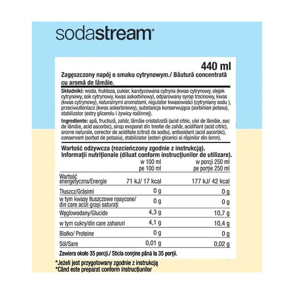 Koncentrat SodaStream Lemoniada 440 ml — zdjęcie 2