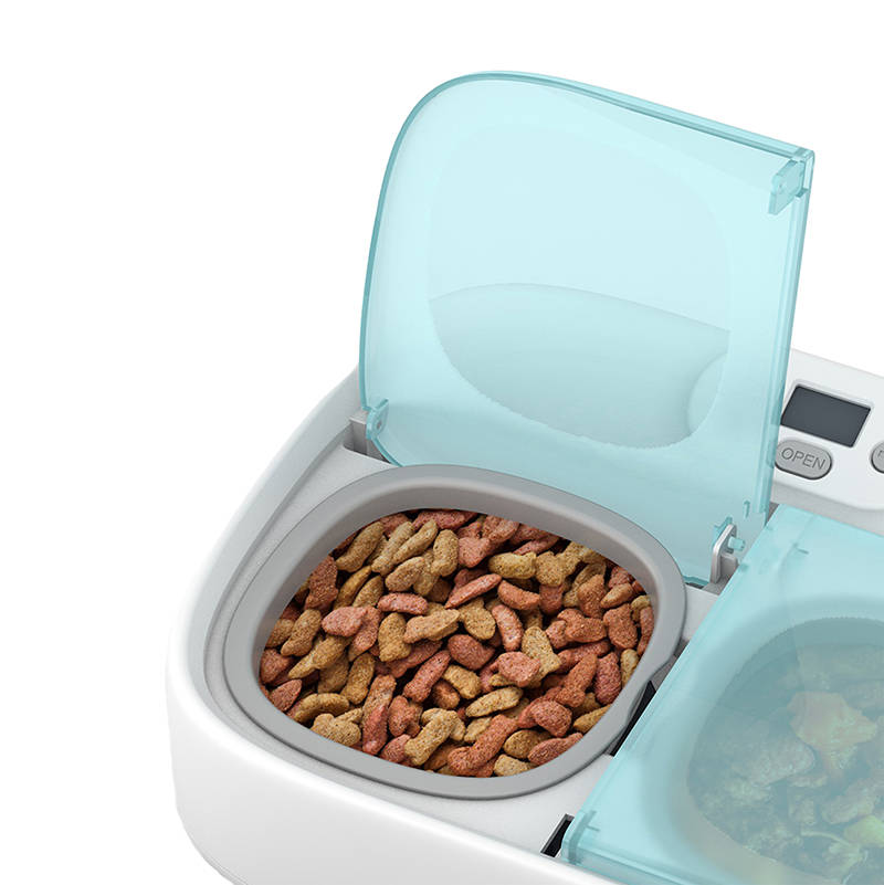 Inteligentna dwukomorowa miska z wkładem chłodzącym Petoneer Two-Meal Feeder — zdjęcie 2