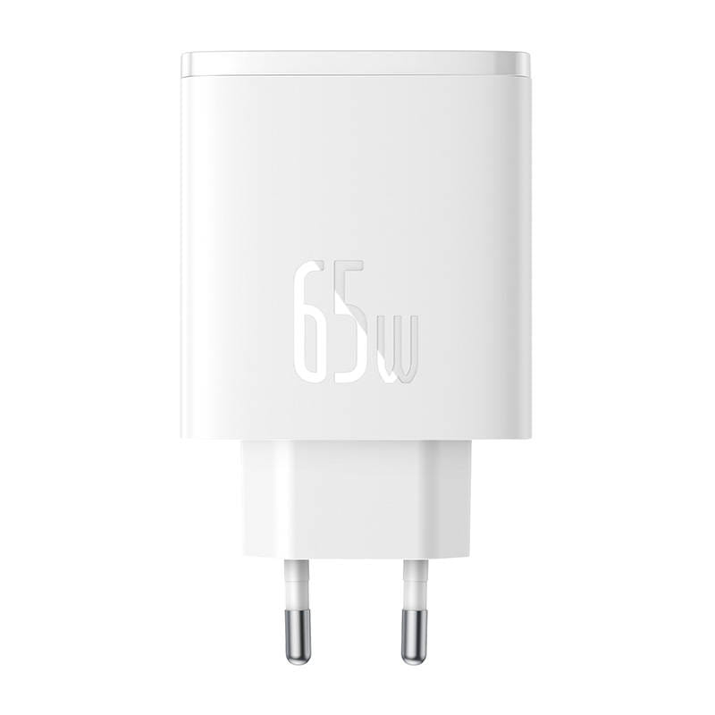 Ładowarka sieciowa Baseus OS-Cube Pro 2xUSB-C + USB-A 65W biała — zdjęcie 2