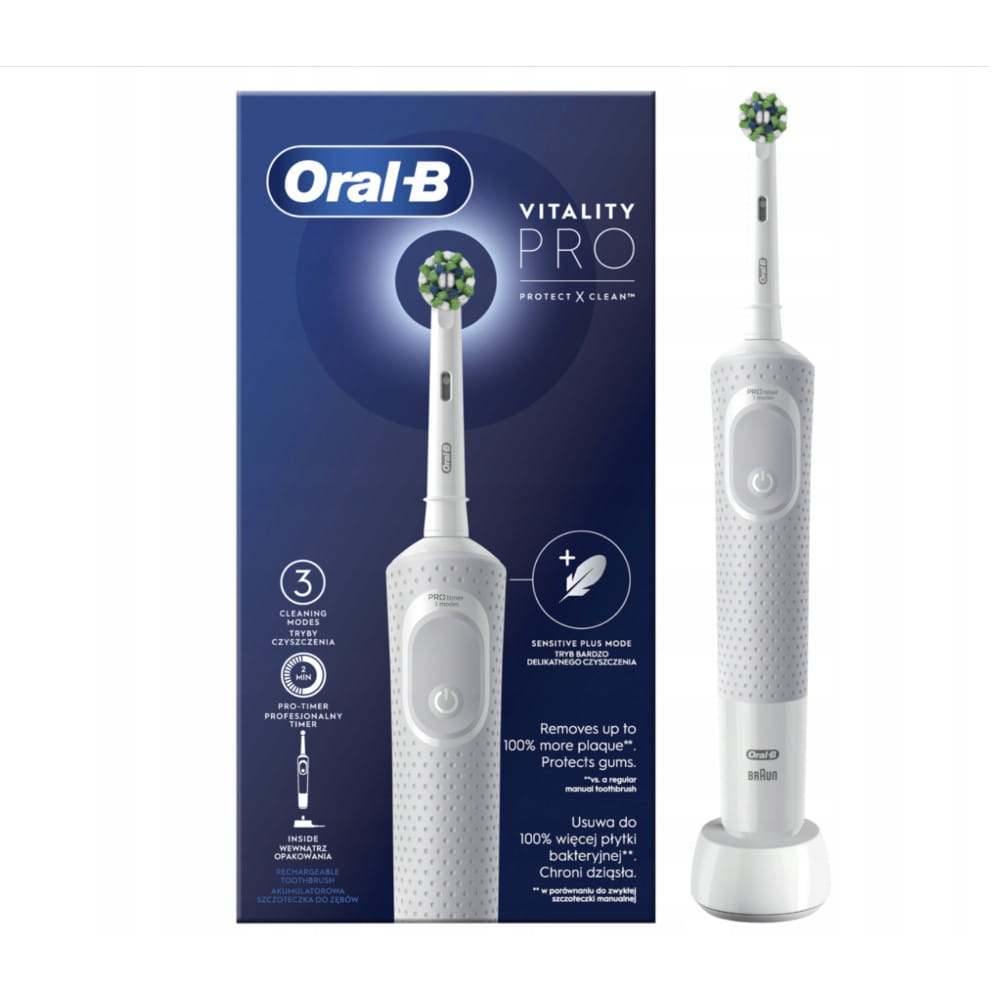 Szczoteczka elektryczna Oral-B Vitality Pro biała — zdjęcie 1