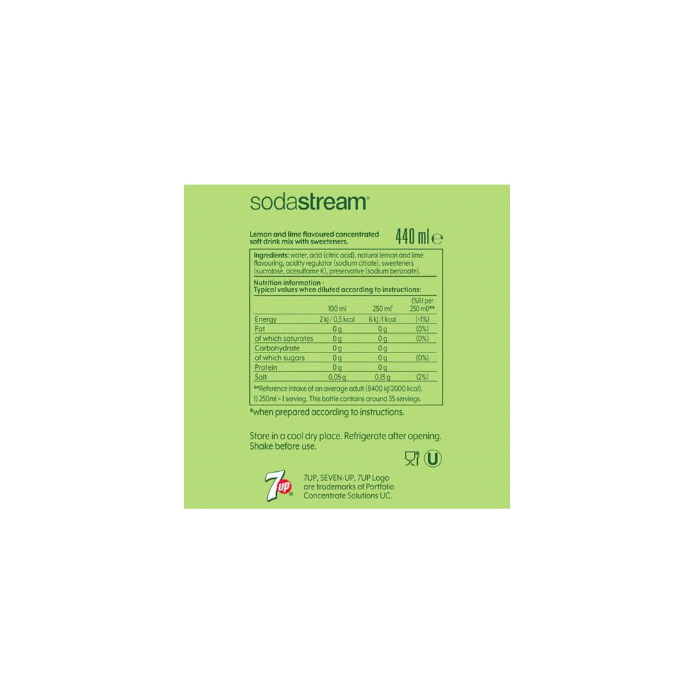 koncentrat SodaStream 7UP Free Zero 440 ml — zdjęcie 2