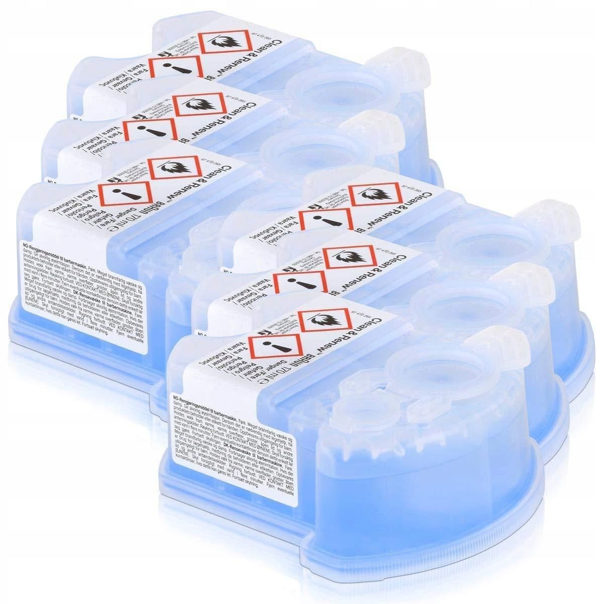 Wkłady 6x z płynem czyszczącym do golarek Braun CCR Clean&Renew — zdjęcie 2