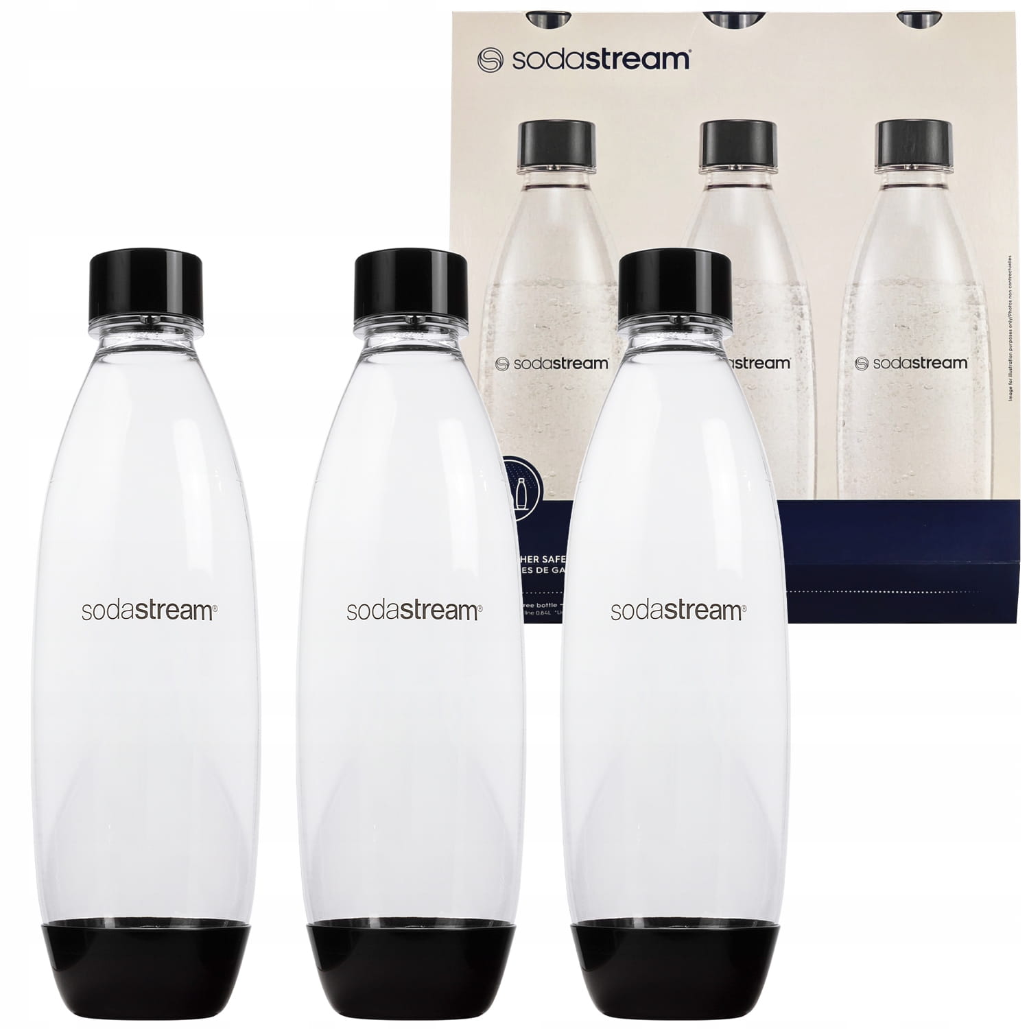 Butelki 3x do saturatora SodaStream 1 litr — zdjęcie 1