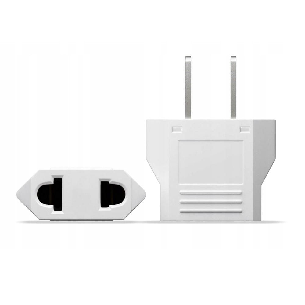 Adapter sieciowy przejściówka z EU na USA biały — zdjęcie 1