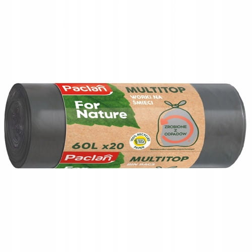 Worki na śmieci Paclan for Nature 60L 20szt — zdjęcie 1