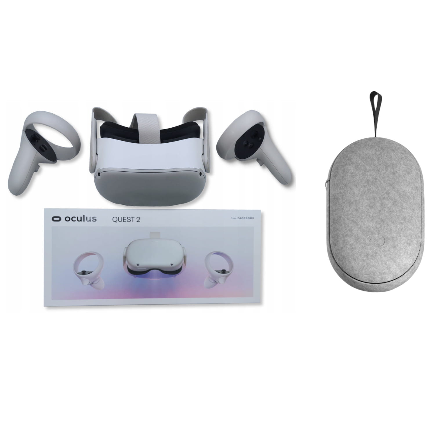 Gogle VR Meta Quest 2 128GB + Etui Oculus Meta Carrying Case — zdjęcie 1