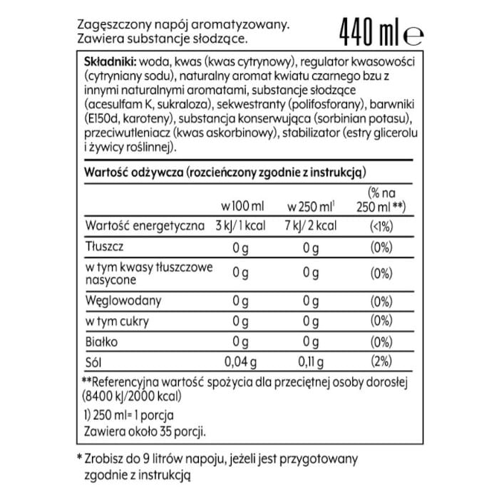 Koncentrat SodaStream Elderflower Zero 440 ml — zdjęcie 2