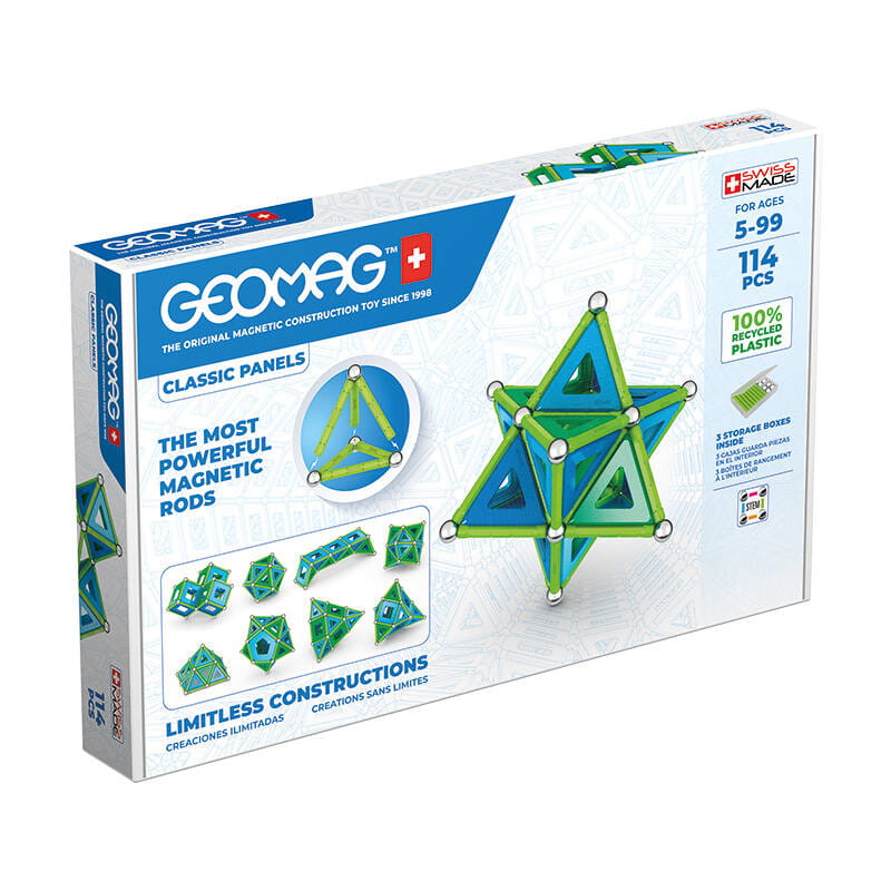 Klocki magnetyczne Classic Panels Recycled Geomag GEO-473 — zdjęcie 1