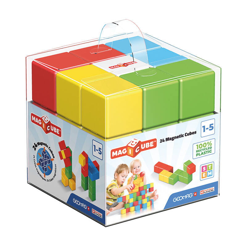 Klocki magnetyczne Magicube Color Recycled Crystal Geomag GEO-056 — zdjęcie 1