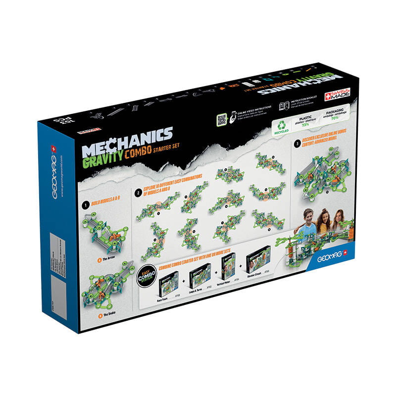 Klocki magnetyczne Mechanics Gravity RE Combo Starter Set Hero Geomag GEO-757 — zdjęcie 2