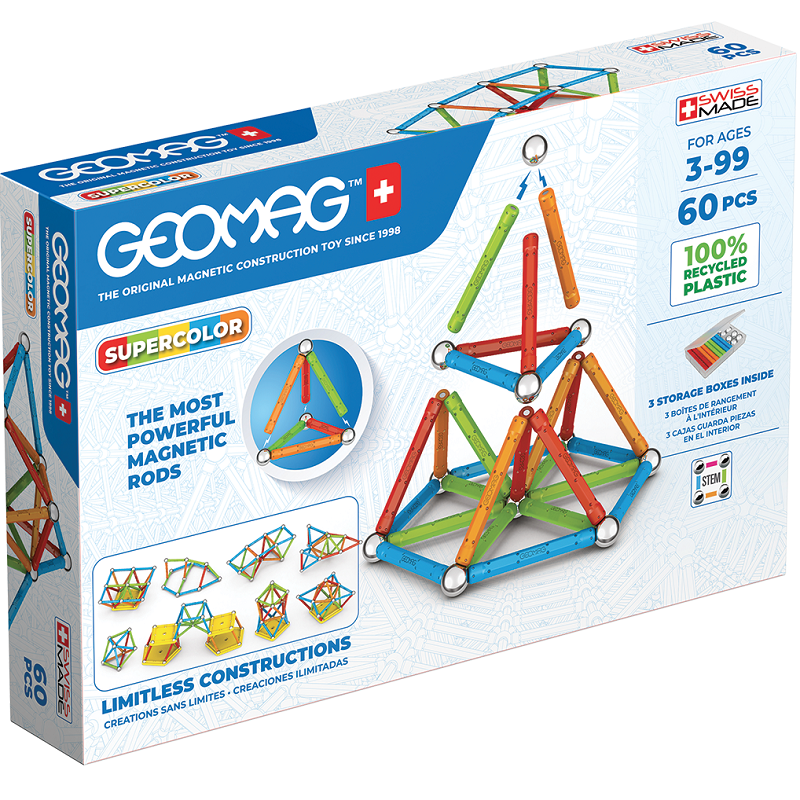Klocki magnetyczne Supercolor RE Geomag GEO-384 — zdjęcie 1
