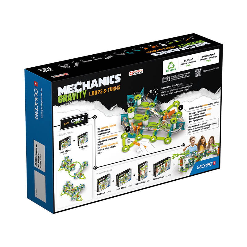 Klocki magnetyczne Mechanics Gravity Loops&Turns Geomag GEO-763 — zdjęcie 2