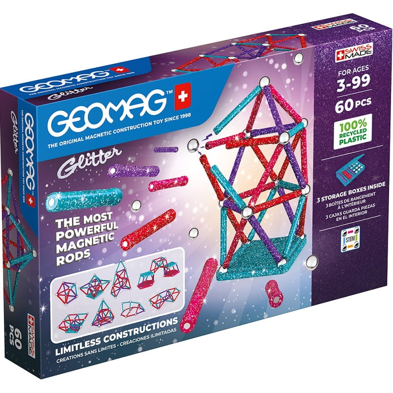 Klocki magnetyczne Glitter Recycled Geomag GEO-536G — zdjęcie 1