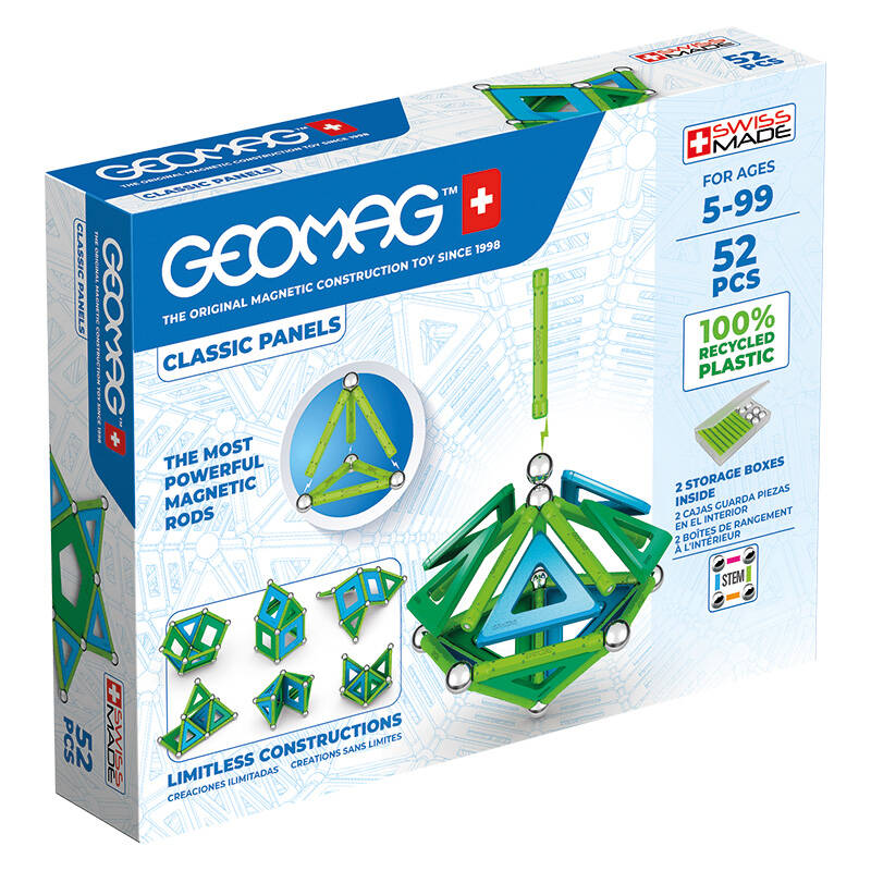 Klocki magnetyczne Classic Panels Recycled Geomag GEO-471 — zdjęcie 1
