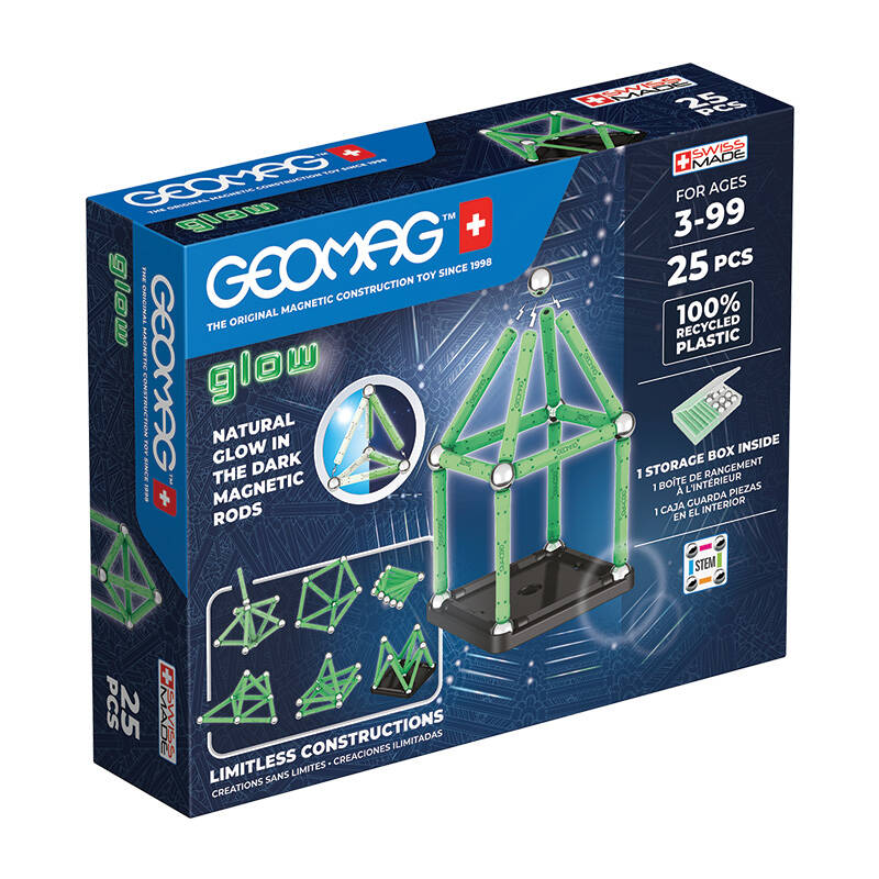 Klocki magnetyczne Glow Recycled Geomag GEO-328 — zdjęcie 1