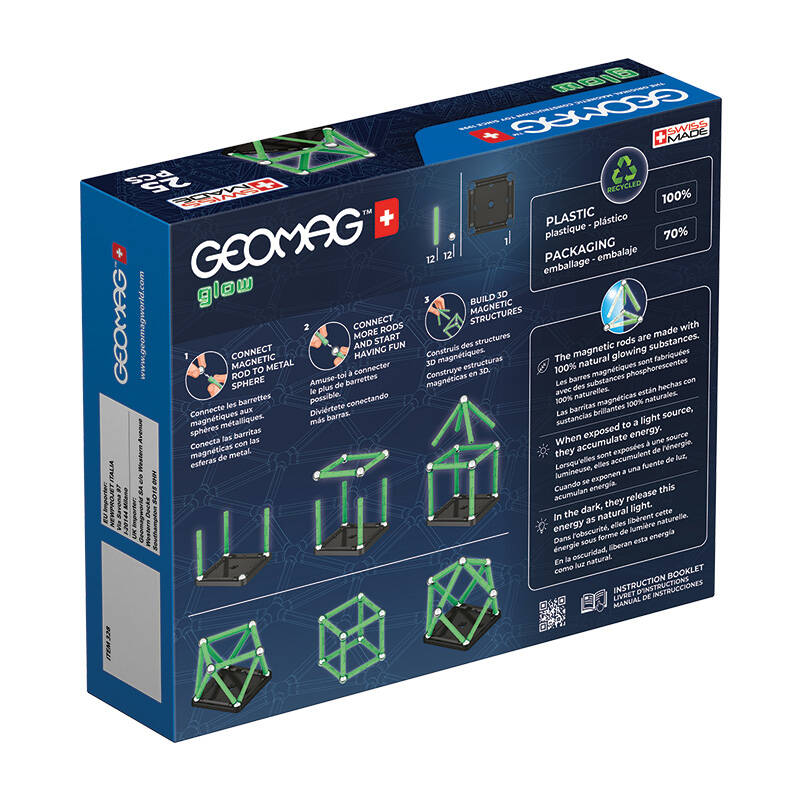 Klocki magnetyczne Glow Recycled Geomag GEO-328 — zdjęcie 2